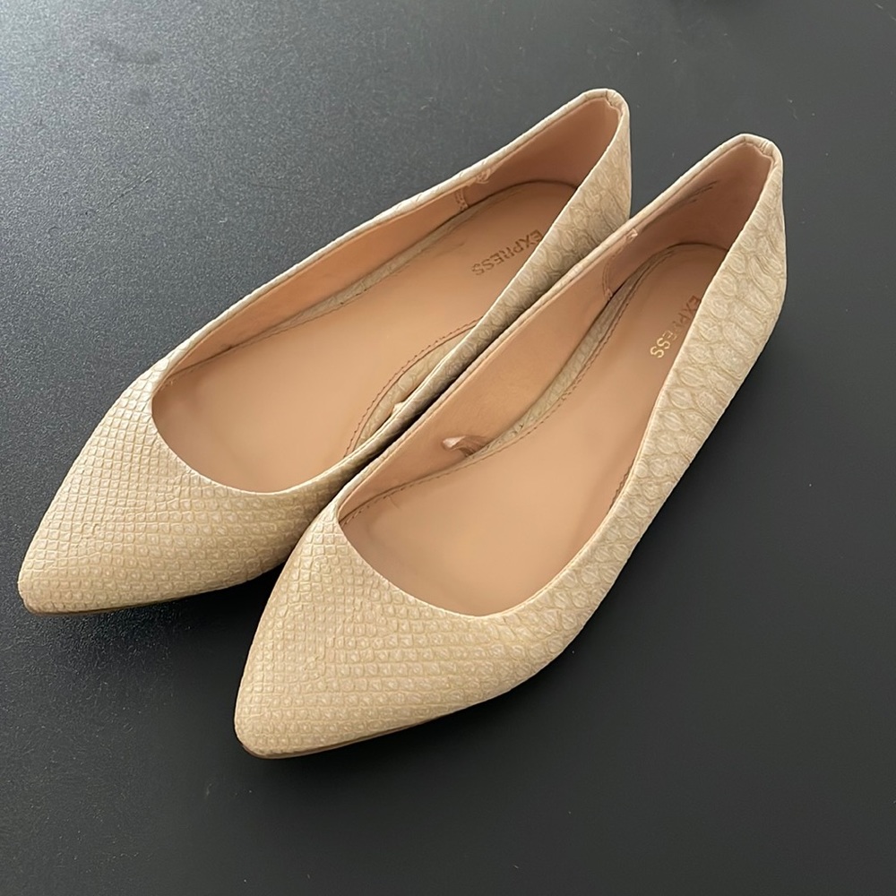 Express Snakeskin Flats